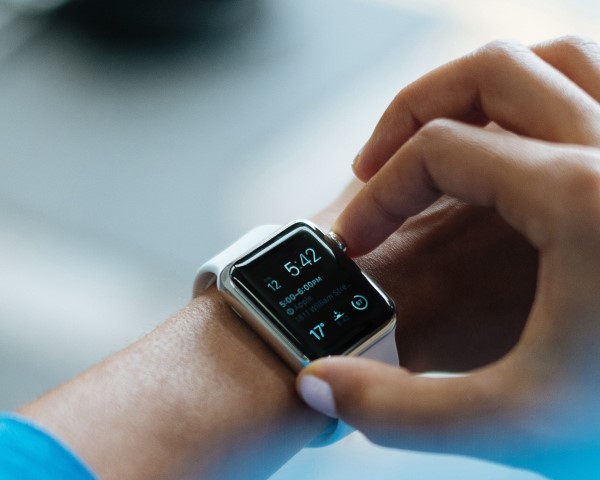 Smart watch on wrist - landscape