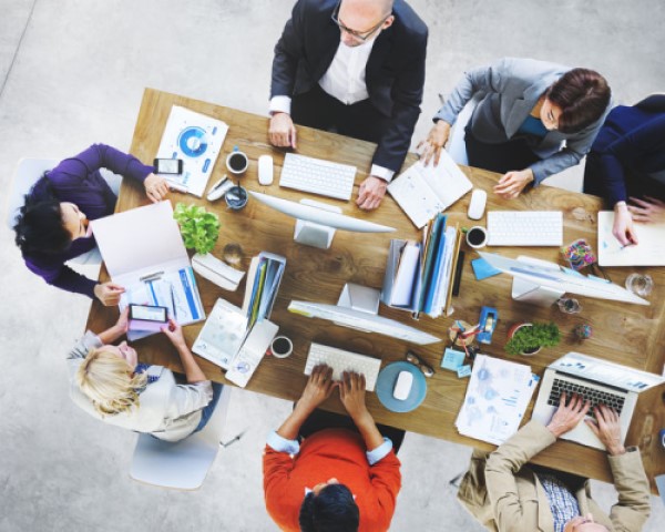 Business people working in group