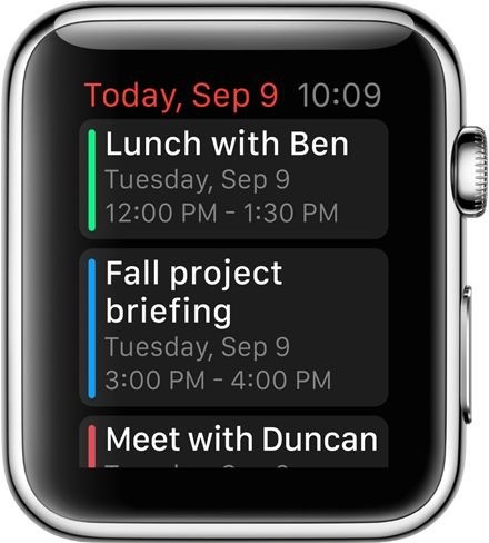 Apple Watch appointments
